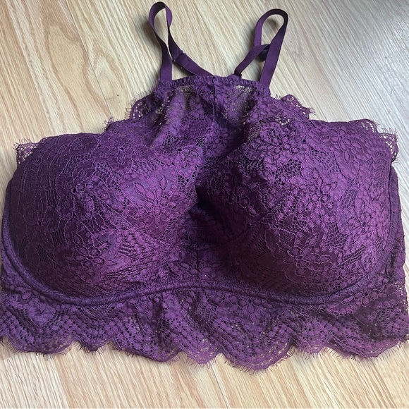 Victoria Secret Pink High Neck Lace Push up Bralette - Picture 4 of 10